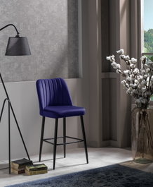 Hanah Home Vento - Sax Blue Taburetes de Bar (2 Piezas)